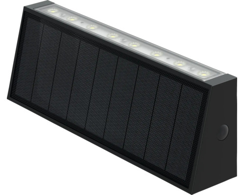 Lampă solară neagră cu becuri LED