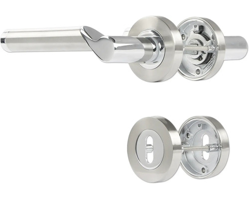 Set feronerie ușă din metal cu rozetă pentru cheie