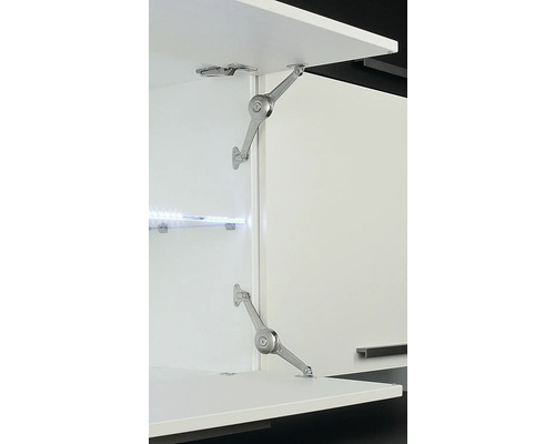 Feronerie de mobilier cu clapetă deschisă