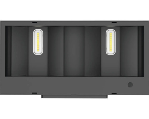 Lampa modernă de perete gri cu becuri LED integrate