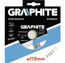 Disc diamantat Graphite pentru tăierea betonului, diametru 115 mm