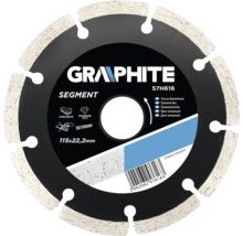 Disc diamantat Graphite 115x22,2 milimetri pentru beton