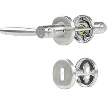 Set de feronerie pentru uși din metal cu mâner cu levier și protecție pentru gaura cheii