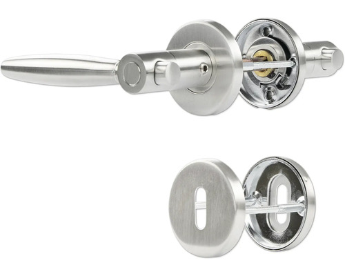 Set de feronerie pentru uși din metal cu mâner cu levier și protecție pentru gaura cheii
