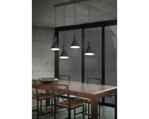Lustră Enzo E27 max. 4x28W, negru mat