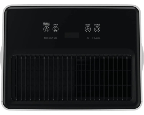 Partea superioară a unui dezumidificator cu panou de control