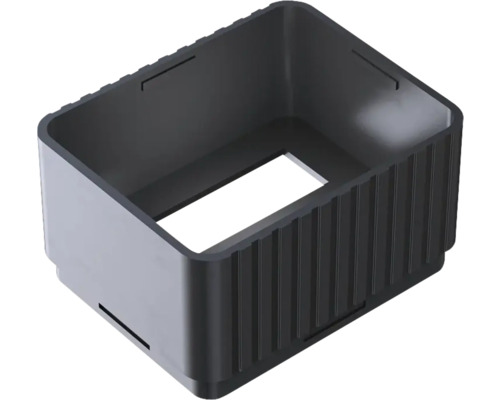 Jardiniere dreptunghiulară neagră din plastic