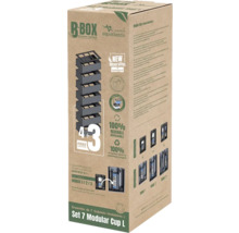 Set Aquatlantis B-Box cu 7 cupe modulare, mărimea L, pentru utilizare cu filtre de acvariu