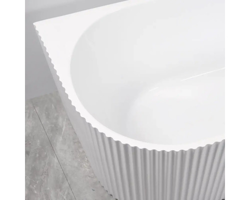 Cadă freestanding dreptunghiulară riflaj 6620, acril, | HORNBACH