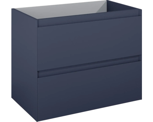 Dulap bază lavoar baie suspendat Jungborn DECEM 80 cm MDF albastru navy mat 2 sertare Dulap de bază pentru lavoar cu două sertare pentru baie