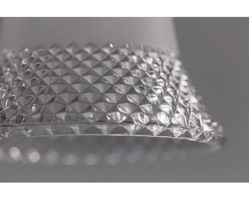 Abajur de sticlă cu model în romburi