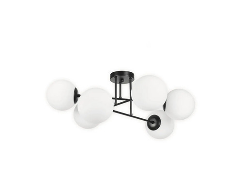 Lumină de plafon cu șase globuri de sticlă