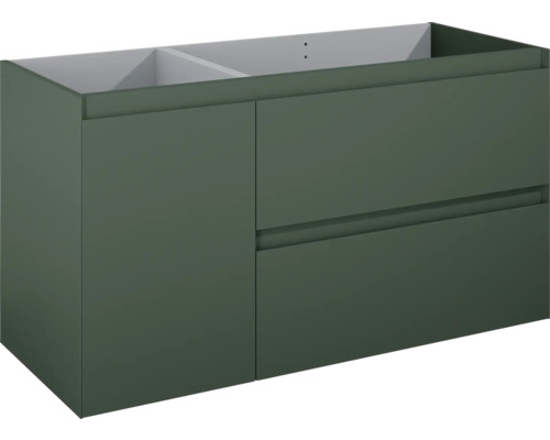 Dulap bază lavoar Jungborn DECEM, 2 sertare 1 coș rufe stânga, MDF, 120 cm, verde mat Dulap bază lavoar Jungborn DECEM, 2 sertare 1 coș rufe stânga, MDF, 120 cm, verde mat
