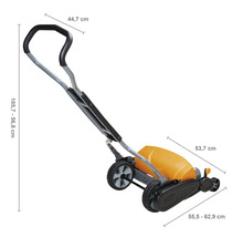 Mașină de tuns iarba cu tambur cu dimensiuni