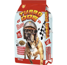 Hrană completă pentru câini Turbo Dog cu aromă de vită în ambalaj de 10 kilograme