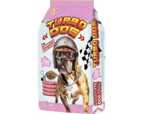 Hrană uscată pentru câini TURBO DOG cu miel 10 kg