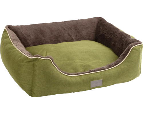 Pătuț dreptunghiular pentru câini cu margine de pluș