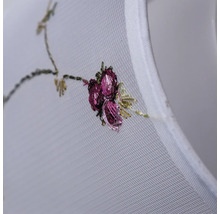 Material de perdea brodat cu model floral