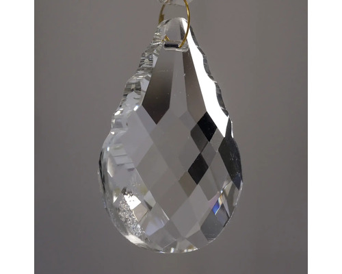 Pandantiv de cristal în formă de picătură cu inel pentru fixare