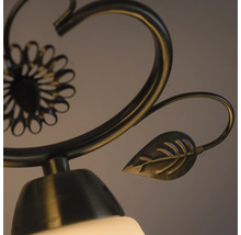 Lustră Curly E27 max. 2x15W, alb/bronz
