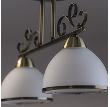 Lustră Iron E27 max. 2x15W, bronz/alb