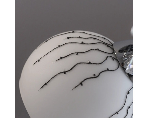 Glob de pom de Crăciun cu fundă argintie și decor