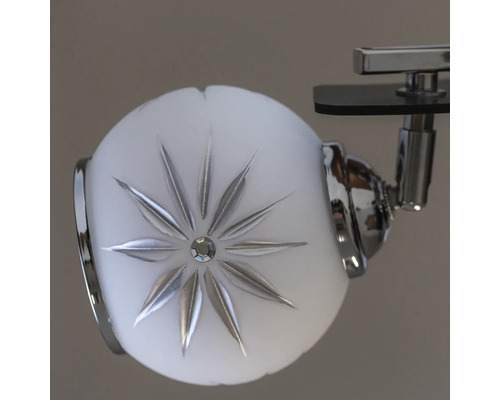 Lumină de plafon cu abajur sferic și decor în formă de stea