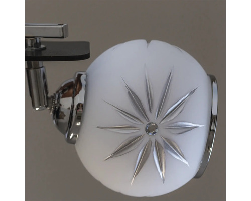 Lumină de plafon cu design floral și glob de sticlă