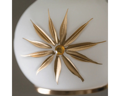 Lumină decorativă cu model de frunze și cristal