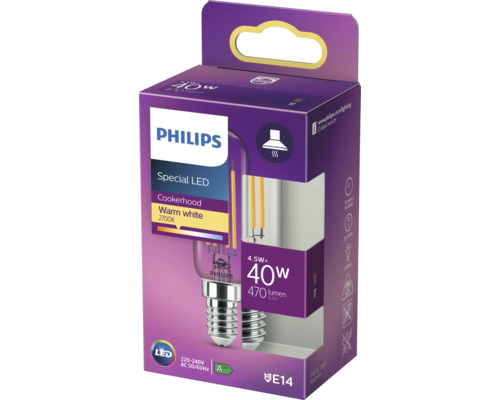 Bec LED Philips pentru hotă, 4,5 wați, soclu E14, în cutie