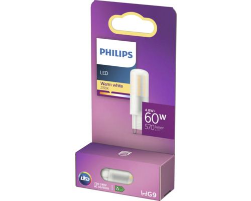 Bec Philips LED G9 în ambalajul produsului