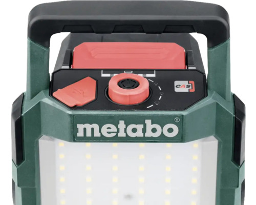 Logo Metabo. Reflector de șantier cu acumulator cu iluminare cu LED.