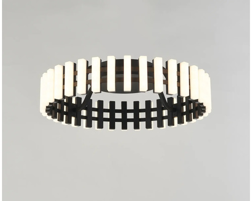 Plafonieră rotundă cu lumini LED și design grilă