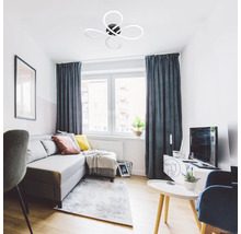 Plafonieră cu LED integrat Fiora 60W 4000 lumeni, negru, cu telecomandă