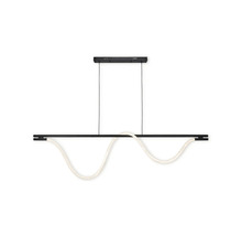 Pendul cu LED integrat Fiora 25W 2200 lumeni, cu telecomandă, negru