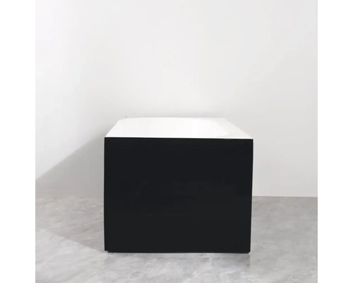 Dulap negru pentru lavoar cu blat alb