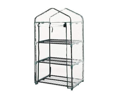 Seră cu trei niveluri și acoperire cu folie