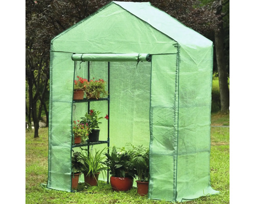 Seră cu plante pe gazon