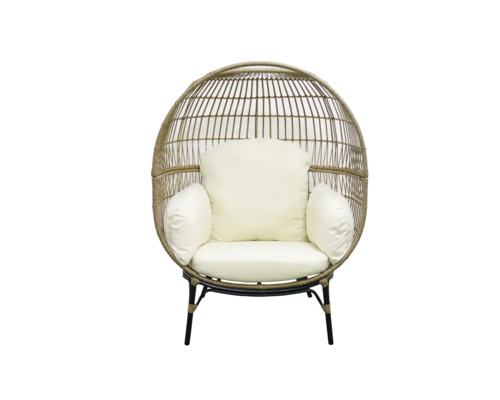 Scaun suspendat din ratan cu perne