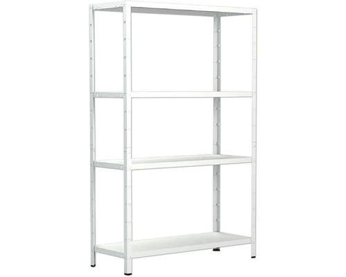 Raft metalic cu patru rafturi pentru depozit și atelier