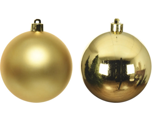 Două globuri aurii de Crăciun