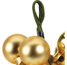 Globuri aurii de Crăciun cu agățătoare