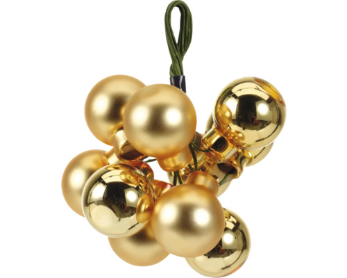 Ciorchine de globuri aurii de pom cu cârlig de agățat