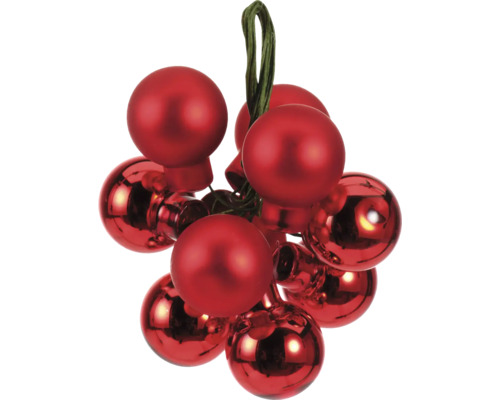 Globuri decorative roșii de pom cu agățătoare