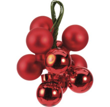 Set de globuri roșii de Crăciun cu suprafață mată și lucioasă