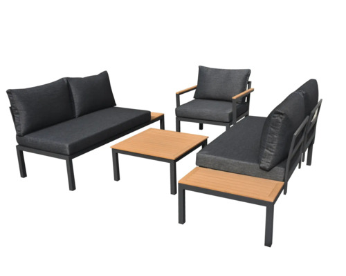 Set de mobilier de grădină cu canapea, fotoliu și masă