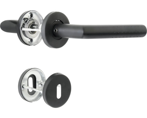 Set clanță ușă cu rozetă pentru cheie