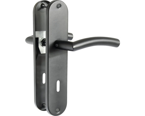 Mâner de ușă cu placă lungă pentru uși de interior