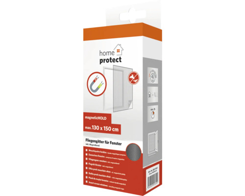 Plasă țânțari home protect, cu bandă magnetică, antracit 130x150 cm