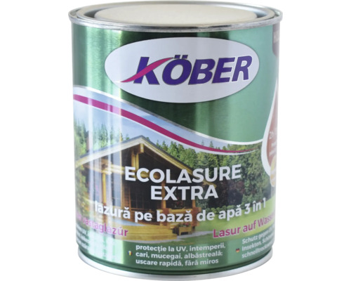 Lazură pe bază de apă Ecolasure Extra Köber castan 0,75 l